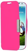 Etui i futerały do telefonów - Phonix S9500BCP ekologiczna skóra pokrowiec książkowy do Samsung i9500 Galaxy S4 różowy S9500BCP - miniaturka - grafika 1