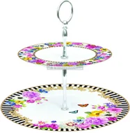 Tace i patery - Nuova Cer Easy life r2s DWUPIĘTROWA PATERA DO CIAST I OWOCÓW - FLOWER GLAMOUR (926 GLUR) - miniaturka - grafika 1