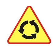 Wyposażenie miejsc publicznych - Znak ostrzegawczy A- 8 Skrzyżowanie o ruchu okrężnym - miniaturka - grafika 1