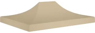 VidaXL Dach do namiotu imprezowego, 4 x 3 m, beżowy, 270 g/m 315353 VidaXL - Pawilony ogrodowe - miniaturka - grafika 2