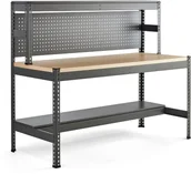 Akcesoria do pakowania - AJ Produkty Stół roboczy COMBO, wzmocniona płyta, panel narzędziowy i oświetlenie, 1840x775x1530 mm - miniaturka - grafika 1