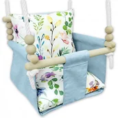 Leżaczki i huśtawki - Niebieska kubełkowa huśtawka dziecięca N3-P19 - miniaturka - grafika 1