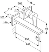 Baterie podtynkowe - Kludi Zenta SL Bateria umywalkowa podtynkowa chrom 482450565 - miniaturka - grafika 1