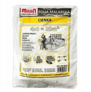 Folia Malarska Cienka 4 x 5 M Ochronna 6um - Folie i taśmy malarskie - miniaturka - grafika 6
