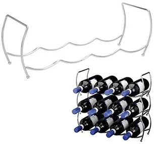 Excellent Houseware STOJAK NA WINO 3 ELEMENTY STAL CHROMOWANA KOOPMAN C80820000 - Stojaki na wino - miniaturka - grafika 2