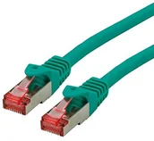 Kable miedziane - Rotronic ROLINE 21152600 przewód krosowy "Kat.6 S/FTP (PIMF), LSOH ", Component Level, zielony 5m 21152635 - miniaturka - grafika 1