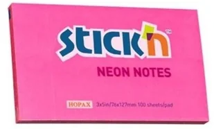 Notes samoprzylepny 127mmx76mm neon ciemnoróżowy - Szkolne artykuły papiernicze - miniaturka - grafika 3