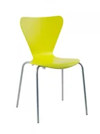 Krzesła - Delta IVO krzesło żółte, sklejka/metalowa rama - miniaturka - grafika 1