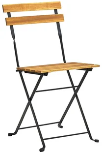 vidaXL Składane krzesła bistro, 4 szt., lite drewno akacjowe! 313161 - Fotele i krzesła ogrodowe - miniaturka - grafika 2