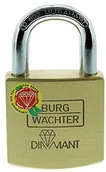 Kłódki - Burg Wächter Diamant D 600 40 SB bardzo twarda kłódka, grubość pałąka 7,5 mm, ochrona przed wierceniem lub obcięciem, 2 kluczyki Diamant D 600 40 SB - miniaturka - grafika 1