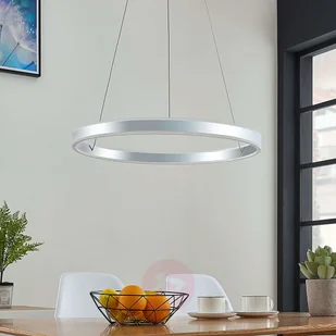Lindby Moderne hanglamp chroom 60 cm incl. LED 3-staps dimbaar - Lyani - Lampy sufitowe - miniaturka - grafika 4