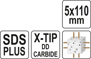 Yato SDS PLUS WIERTŁO PREMIUM 5MM 110MM DO ŻELBETU YT-41930 ZYSKAJ RABAT 30 ZŁ YT-41930 - Wiertła - miniaturka - grafika 5
