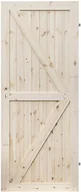 Drzwi wewnętrzne - Drzwi pełne Barn 80 prawe sosna sęczna kształt K IND19_SW2081N - miniaturka - grafika 1