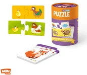 Puzzle - Dodo Toys Puzzle Gdzie jest moja mama$2748 10x2 el. dwustronne MON200101 MON200101 - miniaturka - grafika 1