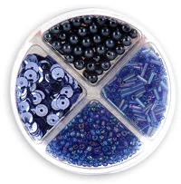 Knorr Prandel Zestaw koralików ozdobnych, niebieski - Półfabrykaty do biżuterii - miniaturka - grafika 2