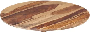 vidaXL Blat stołu, lite drewno sheesham, okrągły, 25-27 mm, 60 cm vidaXL - Blaty meblowe i parapety okienne - miniaturka - grafika 4