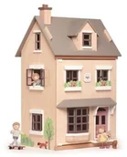 Domki dla lalek - TENDER LEAF TOYS Trzypiętrowy Drewniany Domek Dla Lalek z Wyposażeniem - Tender Leaf Toys TL8124 - miniaturka - grafika 1