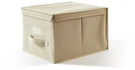 Pudła i pojemniki do przechowywania - Perfetto Pi Idealnie więcej Easy Box pudełko do przechowywania z tworzywa sztucznego, materiału, ecru, 30.0 x 40.0 x 25.0 cm 16011 - miniaturka - grafika 1