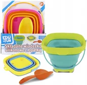 Zabawki do piasku - Składane Wiaderko Silikonowe + Łopatka Do Piasku - miniaturka - grafika 1