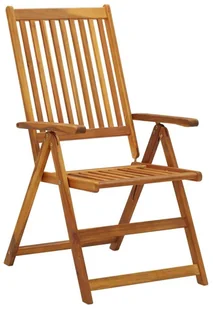 vidaXL Składane krzesła ogrodowe z poduszkami, 8 szt., drewno akacjowe! 3075060 - Fotele i krzesła ogrodowe - miniaturka - grafika 3