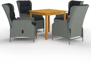 vidaXL 5-częściowy zestaw mebli ogrodowych jasnoszary 3067748 - Meble ogrodowe - miniaturka - grafika 2