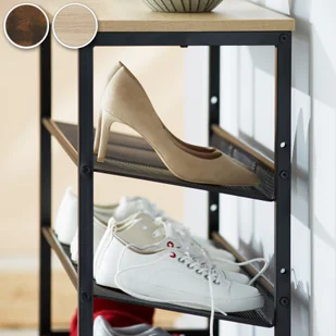tectake Regał na buty Bournemouth - industrialny jasny 404280 - Szafki na buty - miniaturka - grafika 3