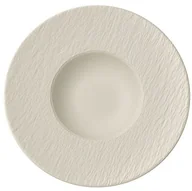 Talerze - Villeroy & Boch Manufacture Rock Blanc talerz do makaronu, strona wierzchnia naczynia z wysokiej jakości Premium do makaronu 29 cm miseczka, porcelana, biała, 28.4 x 28.4 x 5 cm 10-4240-2790 - miniaturka - grafika 1