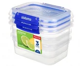Pozostałe akcesoria kuchenne - Sistema Rectangle Klip It Plus 3 Pack 1L 881613 - miniaturka - grafika 1