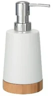 Dozowniki papieru i mydła dla firm - Wenko WENKO 17678611 dozownik mydła Bamboo  dozownik cyny do mydła w płynie, pojemność: 0.33 L, ceramika, 9 x 17.5 x 8 cm, biały 17678100 - miniaturka - grafika 1