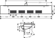 Deszczownice - Hansgrohe Rainfinity Dysze boczne 500 1jet z półką prysznicową biały matowy 26243700 - miniaturka - grafika 1