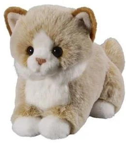 BAUER Kot 18cm leżący beżowy 12502 Tiere mit Herz - Maskotki i pluszaki - miniaturka - grafika 2