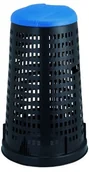 Kosze na śmieci - WEBMARKETPOINT Rama, 58 x 90 cm, 100 L, czarny/niebieski 24704 - miniaturka - grafika 1
