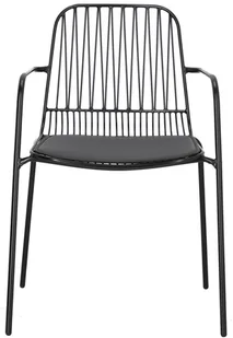 Intesi Krzesło Willy Arm Black z poduszką PU - Krzesła - miniaturka - grafika 2