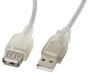 Lanberg PRZEDŁUŻACZ USB 2.0 AM-AF FERRYT TRANSPARENTNY 5M LANBERG CA-USBE-12CC-0050-TR - Kable komputerowe i do monitorów - miniaturka - grafika 3