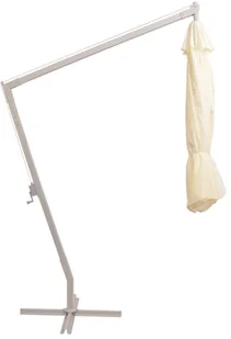 vidaXL Parasol ogrodowy, wiszący, 350 cm, słupek aluminiowy, piaskowy - Parasole ogrodowe - miniaturka - grafika 4