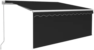 VidaXL Lumarko Ręcznie zwijana markiza z zasłoną, 3,5x2,5 m, antracytowa 3069399 VidaXL - Markizy - miniaturka - grafika 5