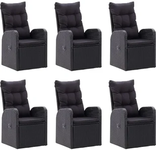 vidaXL 7-częściowy zestaw mebli ogrodowych, czarny 3067907 - Meble ogrodowe - miniaturka - grafika 5