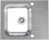 Zlewozmywaki - Alveus KOVINOPLASTIKA Zlewozmywak VITRO 10 satyna/szare szkło GENESIS 1130526 1130526 - miniaturka - grafika 1