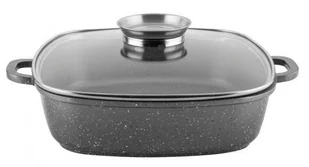 Florina Brytfanna aluminiowa niska Vulcano kwadrat z pokrywką 28 x 7,5 cm 3,5 l szara 1B0502 - Brytfanny - miniaturka - grafika 2