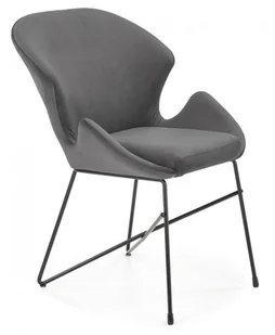 Krzesło tapicerowane K458 VELVET szare - Krzesła - miniaturka - grafika 2