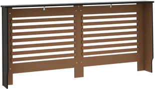 vidaXL Osłona na kaloryfer, czarna, 172x19x81 cm, MDF - Akcesoria grzewcze - miniaturka - grafika 5