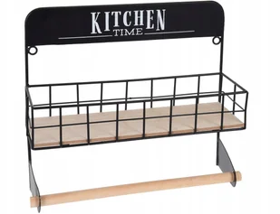 Nowoczesna Wisząca Metalowa Półka Industrial Loft - Półki do kuchni - miniaturka - grafika 2