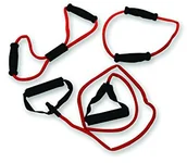 Gumy, taśmy, ekspandery - Tunturi tunturi (Heavy) Tubing Set ciężki, czerwony, One Size 14TUSFU243 - miniaturka - grafika 1