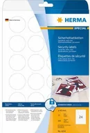 Dodatki do drukarek i skanerów - Herma Sicherheitsetiketten wei 40 mm rund Folie 600 St. - 4234 - miniaturka - grafika 1