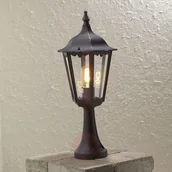 Lampy ogrodowe - Konstsmide Czarująca lampa na cokół FIRENZE, czarna - miniaturka - grafika 1