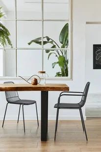 Intesi Krzesło Willy Arm Black z poduszką PU - Krzesła - miniaturka - grafika 9