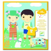 Zabawki kreatywne - Djeco Naklejki Zestaw z Naklejkami Wielokrotnego Użytku Ubrania DJ09070 - miniaturka - grafika 1