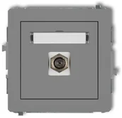 Gniazdka elektryczne - Karlik Deco szary mat gniazdo antenowe typu F 1xSAT) 27DGF-1 27DGF-1 - miniaturka - grafika 1