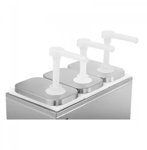 Royal Catering POTRÓJNY DYSPENSER DO SOSÓW Z POMPKĄ 3X2L 10011450 RCDI-6L 10011450 RCDI-6L - Wyposażenie lokali gastronomicznych - miniaturka - grafika 4
