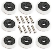 Akcesoria do armatury i ceramiki - 8szt Kółko rolki do kabin prysznicowych Gemy 26mm - miniaturka - grafika 1